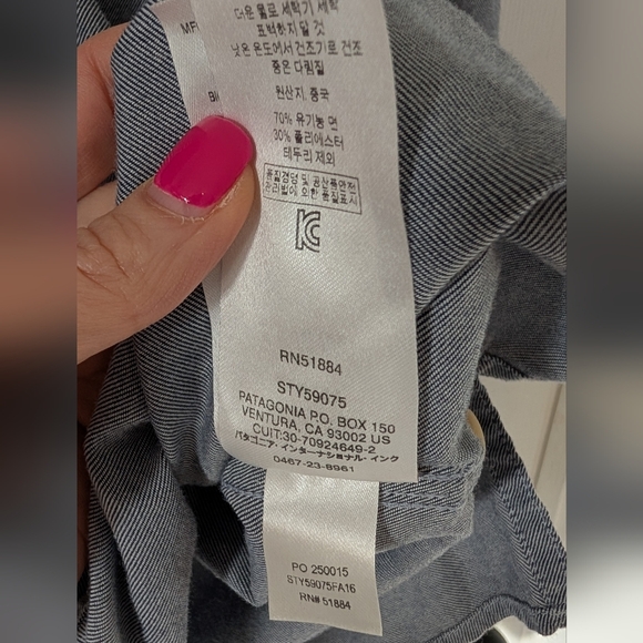 Patagonia Women's Top Tunic Grey Organic Cotton Blend Long Sleeve Size M - Picture 13 of 16